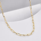 9K Yellow Gold Paperclip Chain (Size - 18) with Lobster Clasp