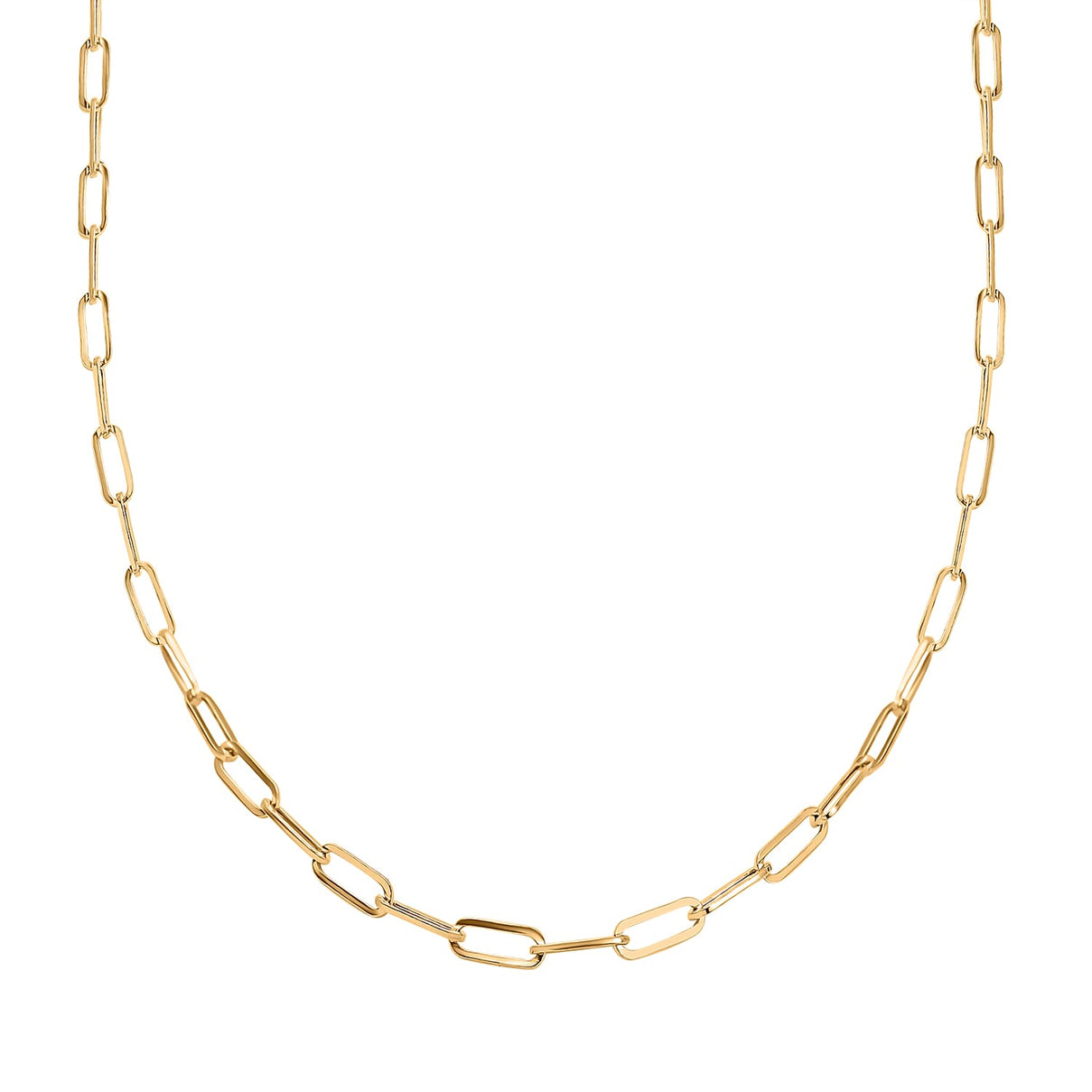9K Yellow Gold Paperclip Chain (Size - 18) with Lobster Clasp 7491291 3