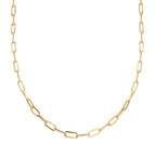 9K Yellow Gold Paperclip Chain (Size - 18) with Lobster Clasp