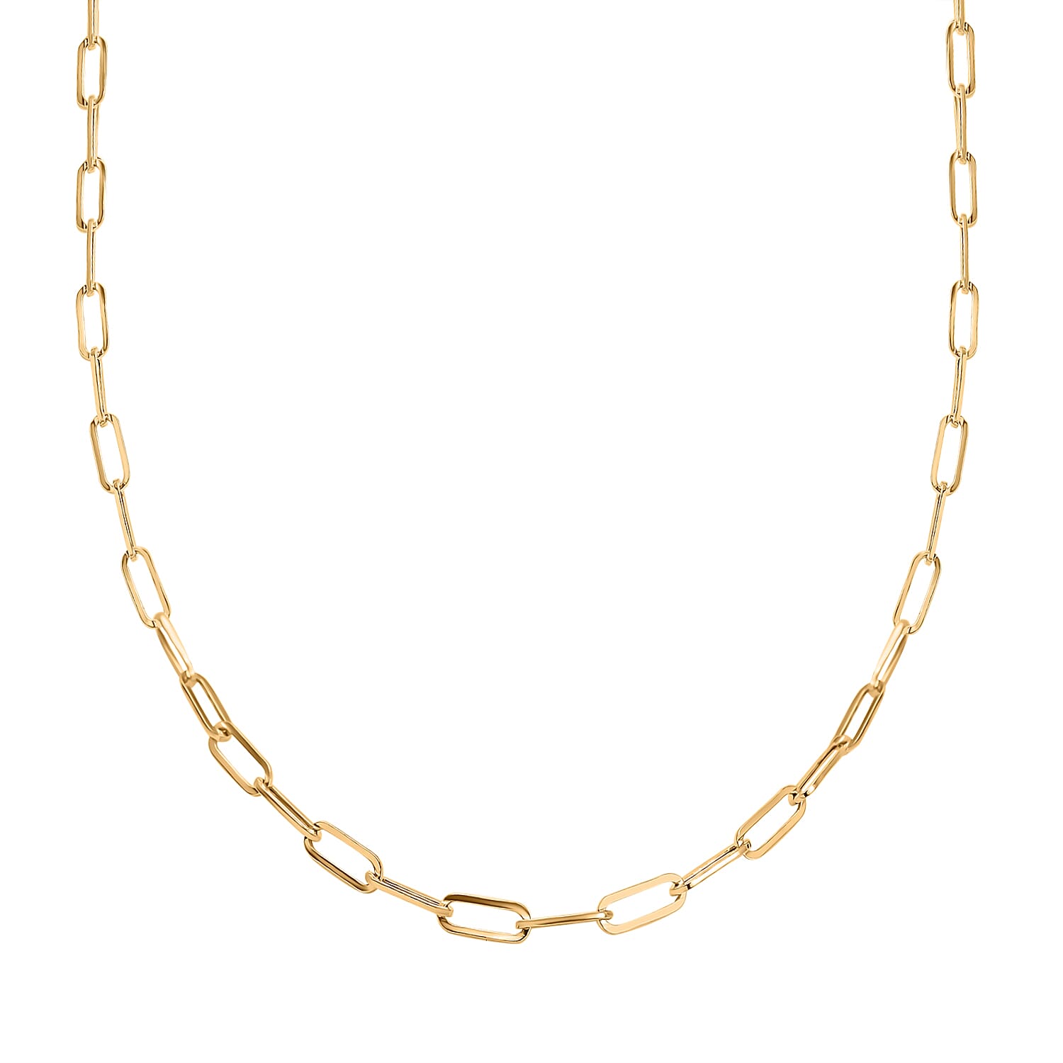 9K Yellow Gold Paperclip Chain (Size - 18) with Lobster Clasp 7491291 3