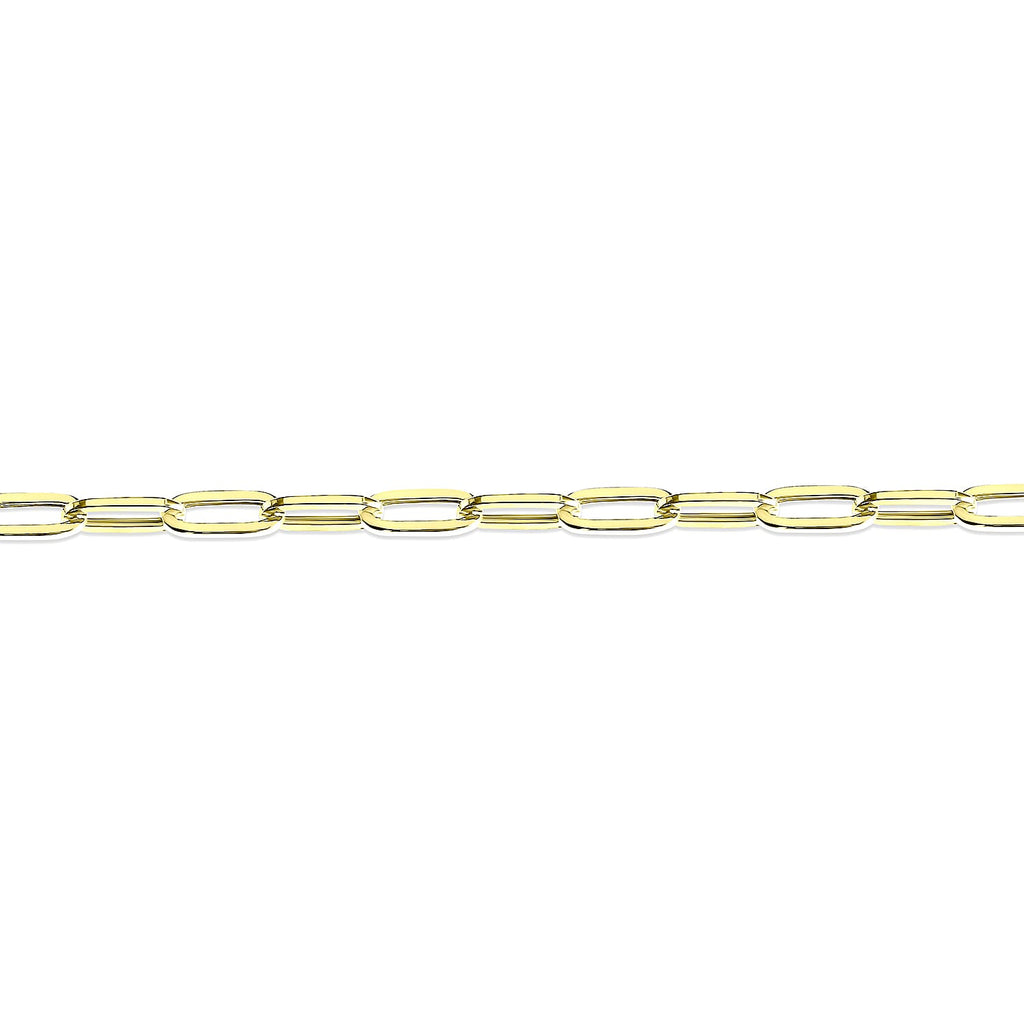 9K Yellow Gold PaperClip Necklace (Size - 24) with Lobster Clasp 2.75 gram