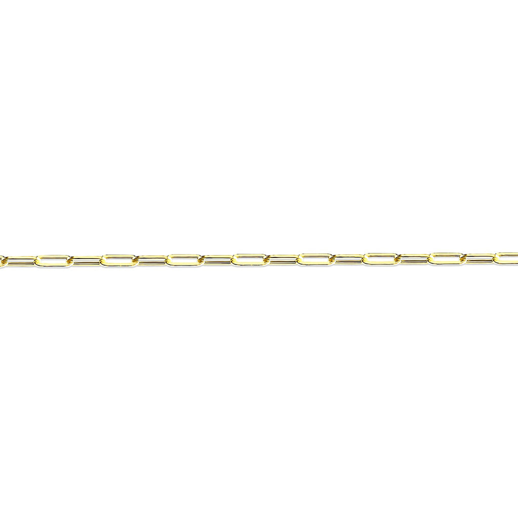 9K Yellow Gold PaperClip Necklace (Size - 24) with Lobster Clasp 2.75 gram