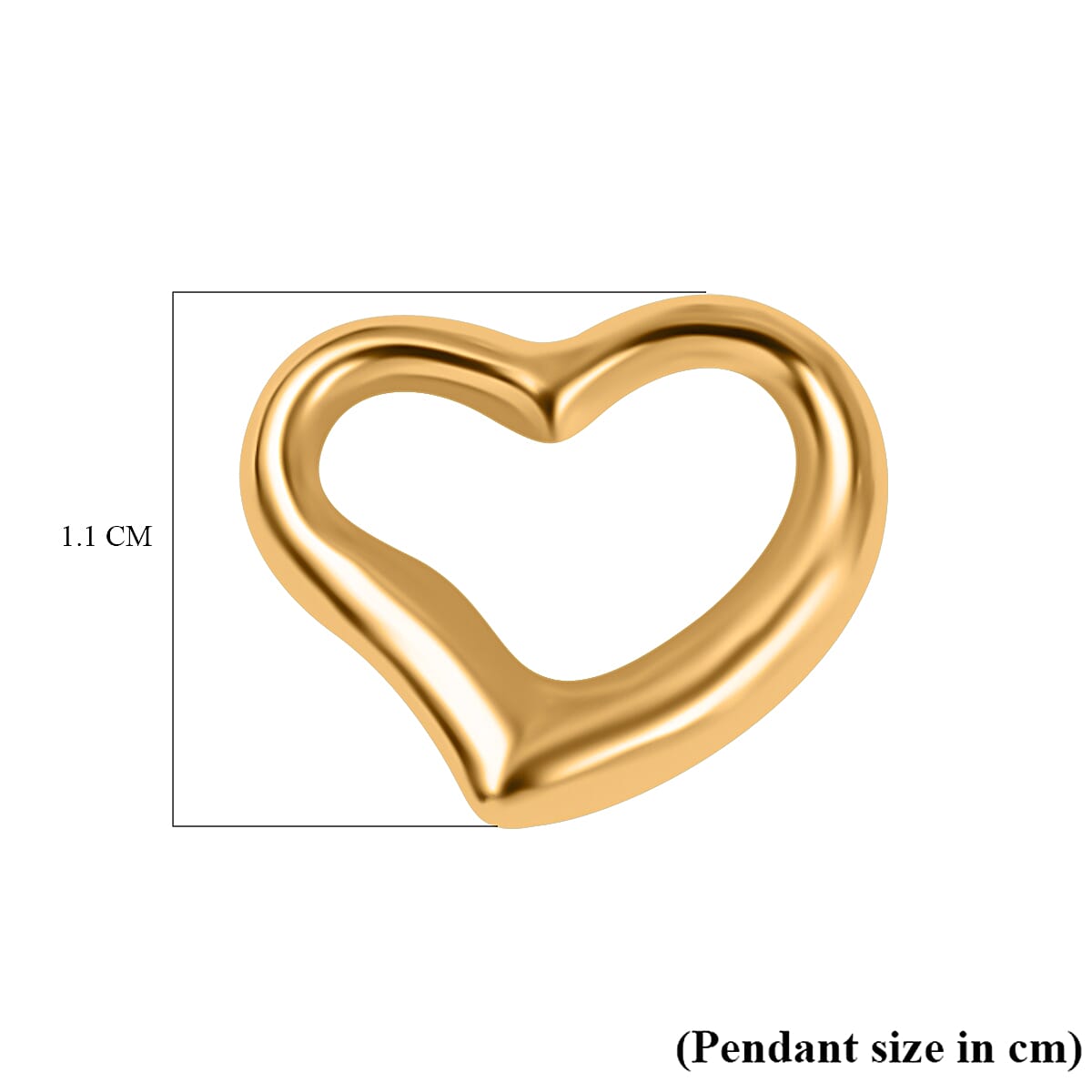 Gold Megabuy - 9K Yellow Gold Heart Pendant 7757055 5