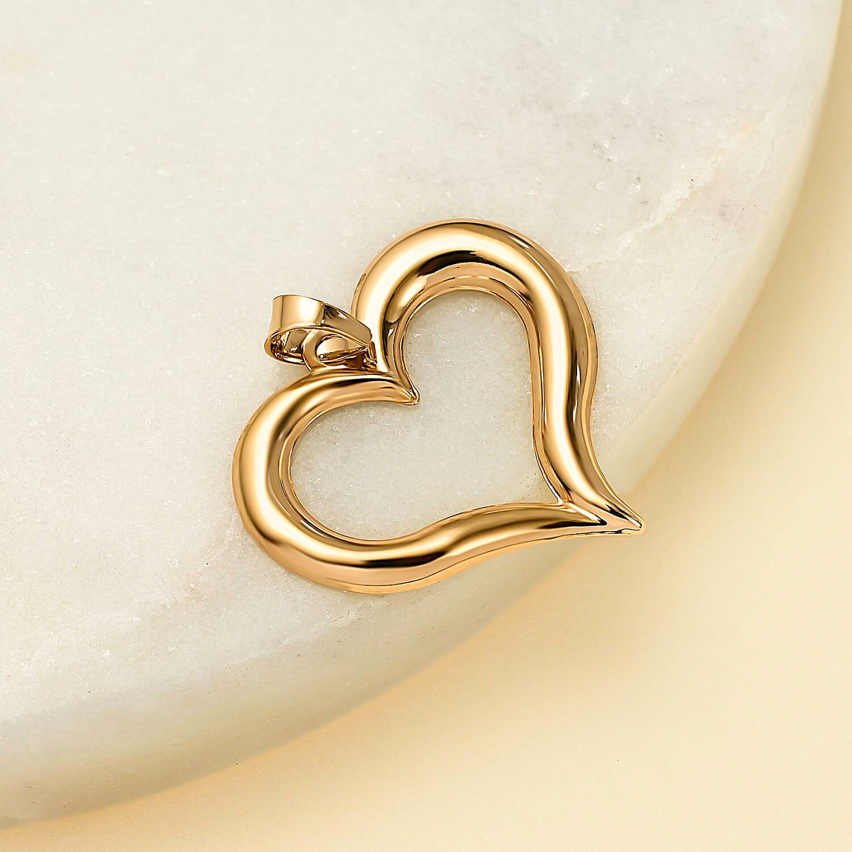 Hatton Garden Closeout - 9K Yellow Gold Heart Pendant 7757056 1