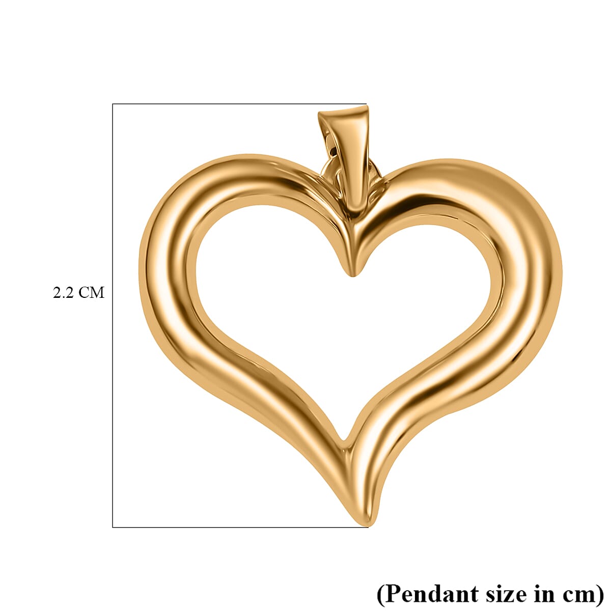Hatton Garden Closeout - 9K Yellow Gold Heart Pendant 7757056 4