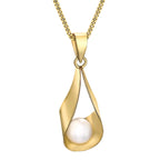 Vicenza Closeout - 9K Yellow Gold Pearl Sling Pendant