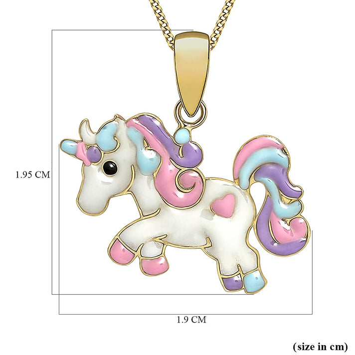 9K Yellow Gold Unicorn Pendant 7711552 2