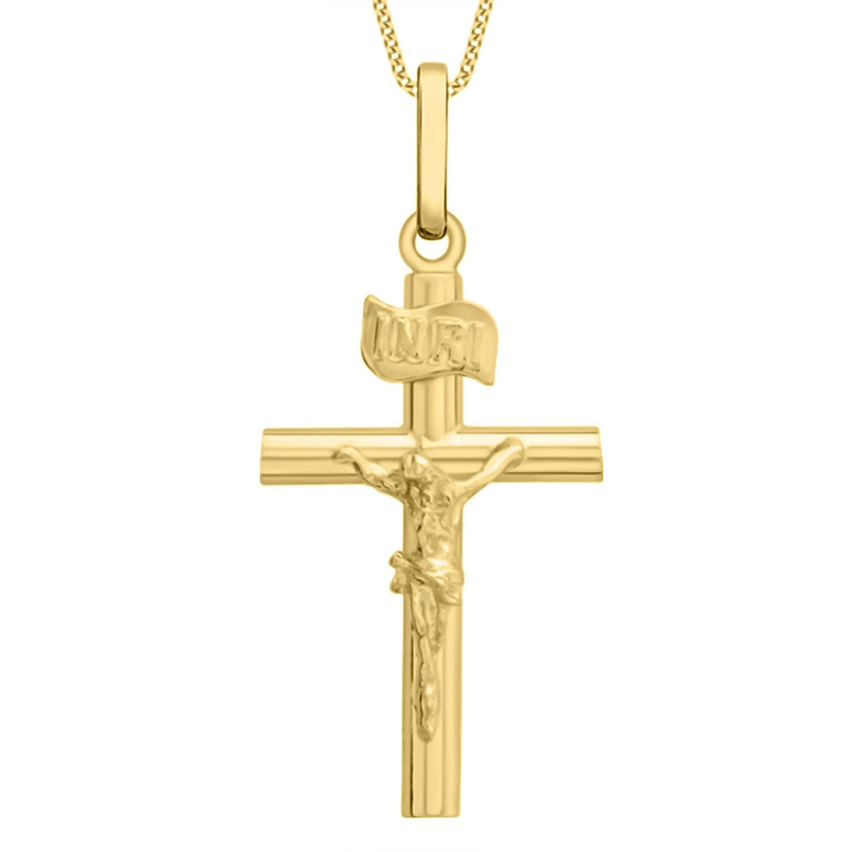Vicenza Collection - 9K Yellow Gold  Crucifix Pendant 7725507 0