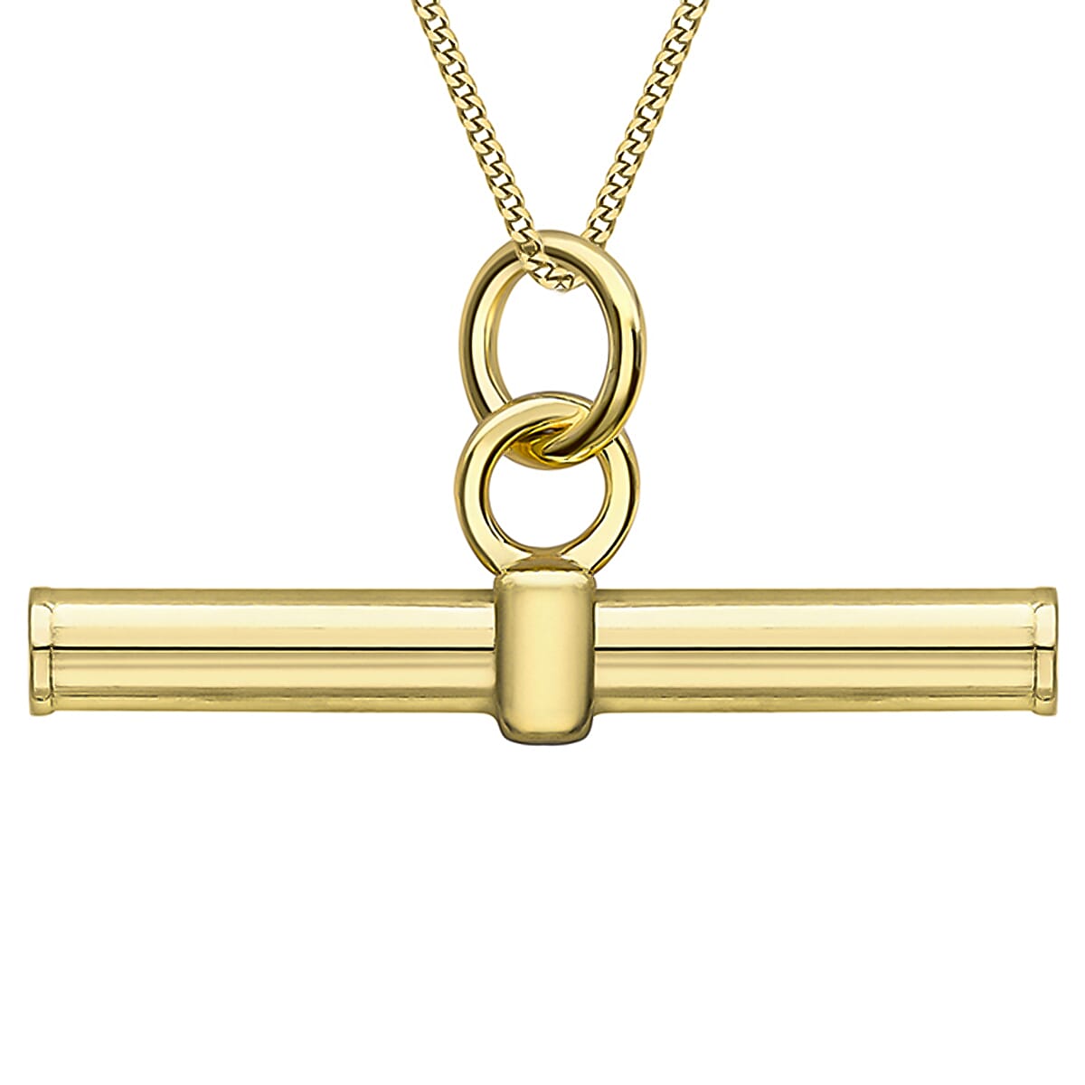 9K Yellow Gold Toggle Bar Pendant 7711554 0