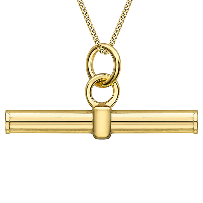 9K Yellow Gold Toggle Bar Pendant 7711554 1