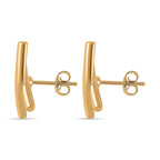 Designer inspired  - 9K Yellow Gold Kiss Earrings