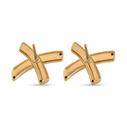 Designer inspired  - 9K Yellow Gold Kiss Earrings