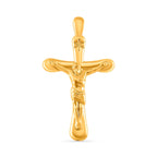 Designer Inspired Closeout Deal - 9K Yellow Gold Crucifix Pendant