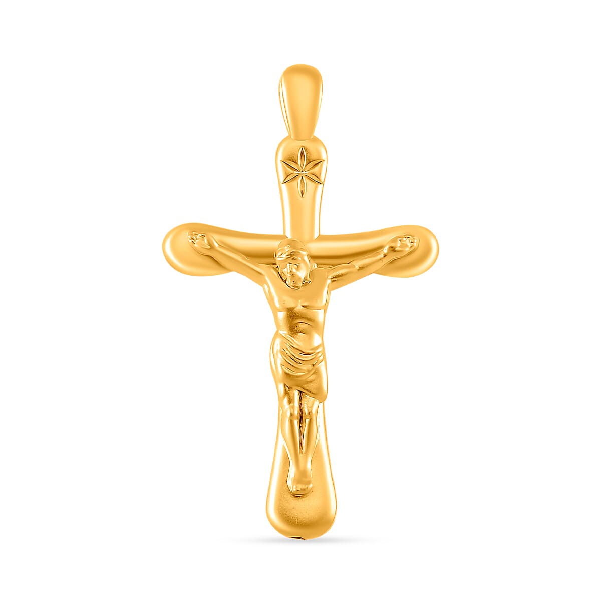Designer Inspired Closeout Deal - 9K Yellow Gold Crucifix Pendant 7834167 0