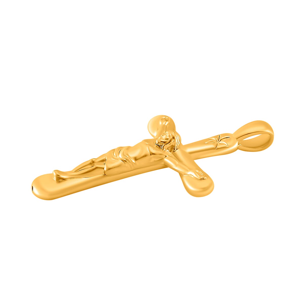 Designer Inspired Closeout Deal - 9K Yellow Gold Crucifix Pendant 7834167 4