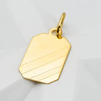 9K Yellow Gold Octagon Pendant