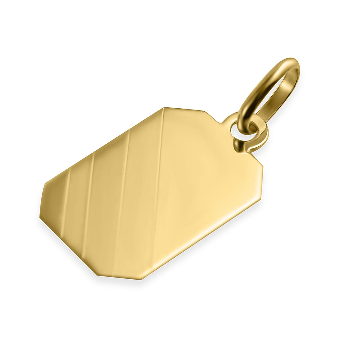 9K Yellow Gold Octagon Pendant 7677705 3