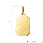 9K Yellow Gold Octagon Pendant