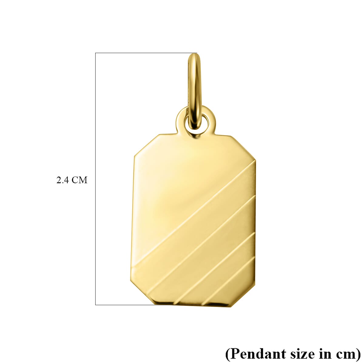 9K Yellow Gold Octagon Pendant 7677705 4