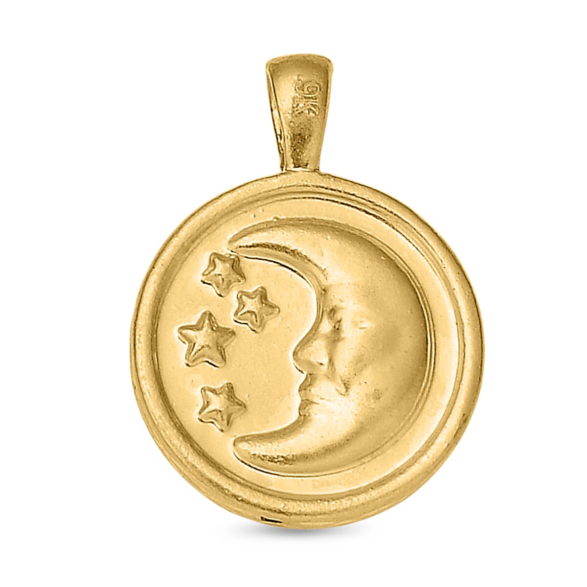 9K Yellow Gold Sun &amp; Moon Pendant 8039883 5