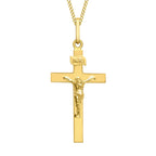 Hatton Garden Closeout -9K Yellow Gold Crucifix Pendant