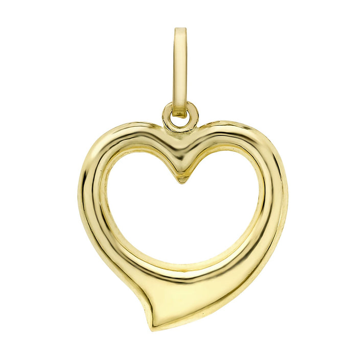 9K Yellow Gold Heart Pendant 7705990 1