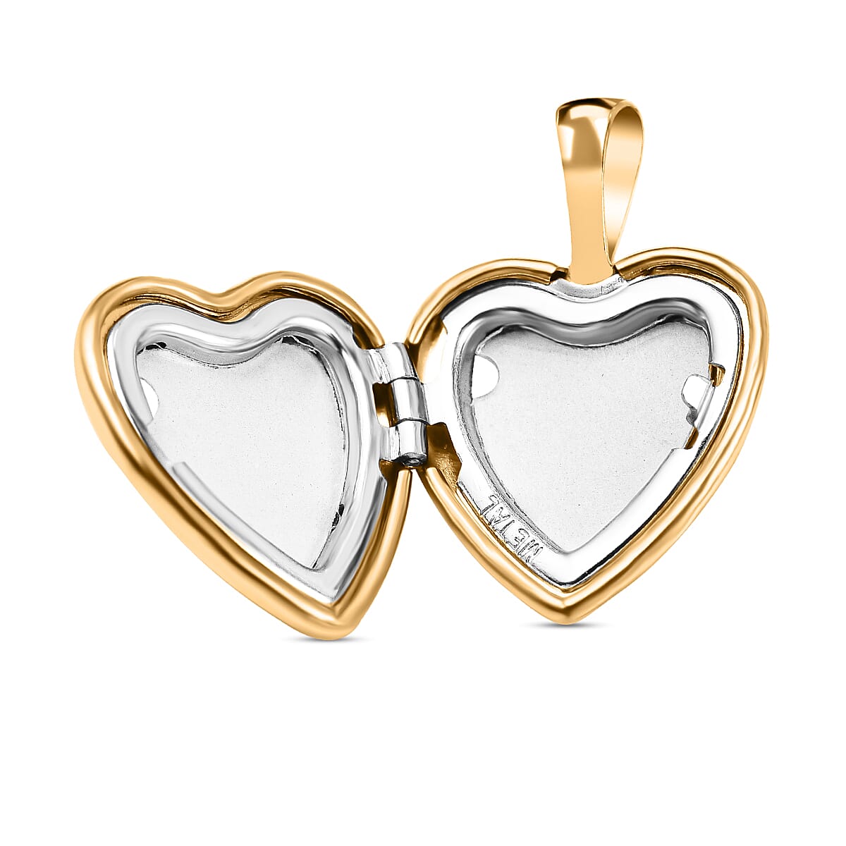 9K Yellow Gold 12mm x 18mm Etched Cross Detail Heart Locket 7343763 4