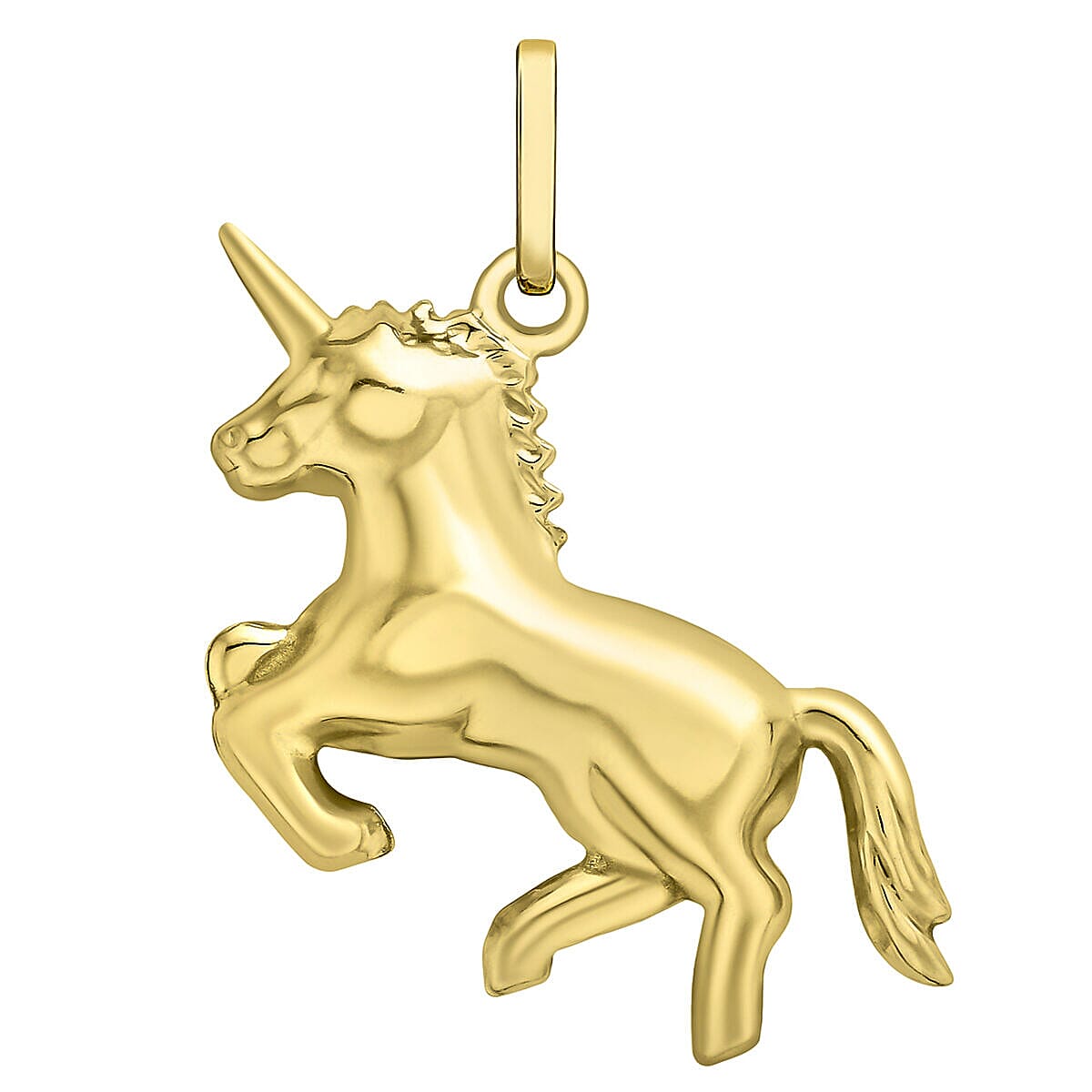 9K Yellow Gold 23mm x 21mm Unicorn Pendant 7343682 0
