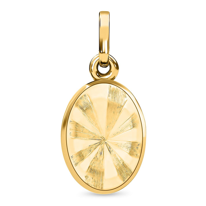 9K Yellow Gold 10mm x 21mm Engraved Stripe Oval Locket 7343743 1