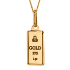 Ottoman Treasures - 9K Gold 1 Gram Stamped Bar Pendant