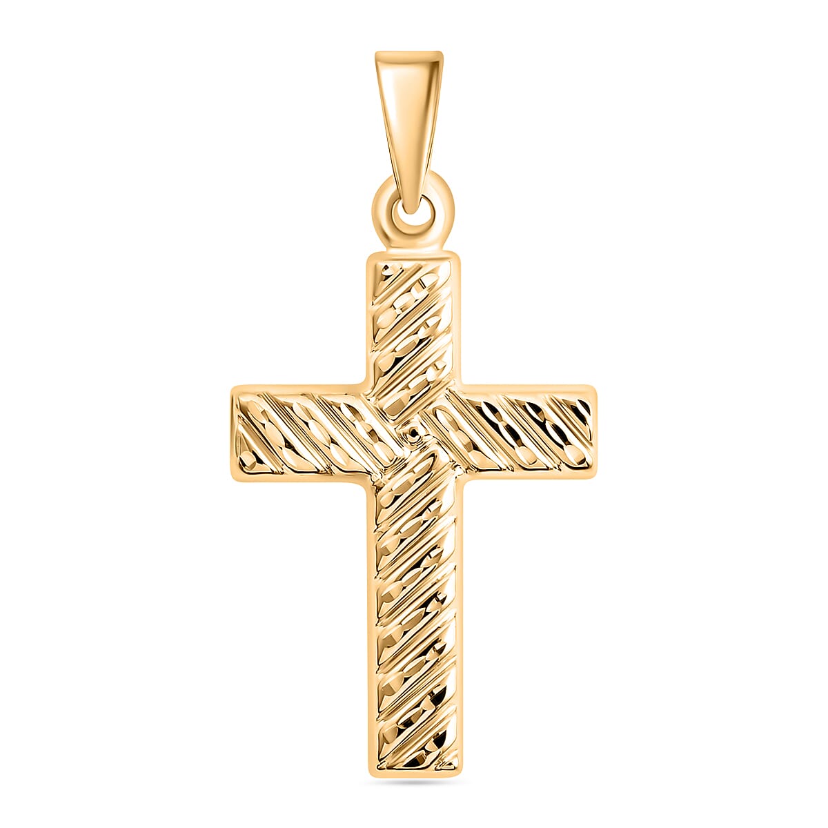 Royal Bali Collection- 9K Yellow Gold Designer Cross Pendant 7855988 0