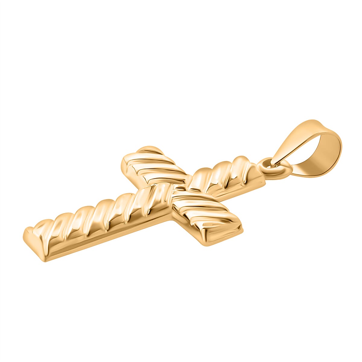 Royal Bali Collection- 9K Yellow Gold Designer Cross Pendant 7855988 3