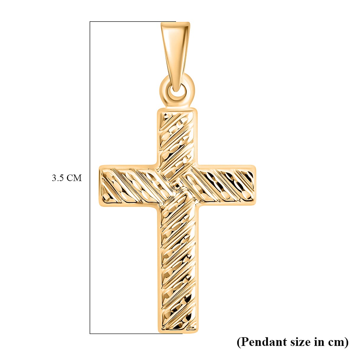 Royal Bali Collection- 9K Yellow Gold Designer Cross Pendant 7855988 5