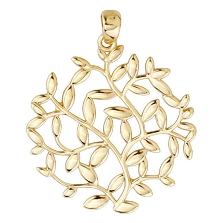 9K Yellow Gold Leafy Vine Pendant 8416114 1