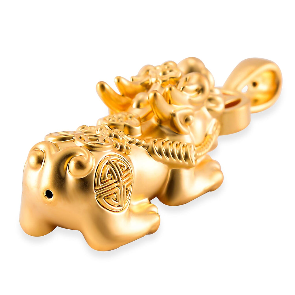 One Time Deal - TJC Large 9K Yellow Gold Pixiu Pendant