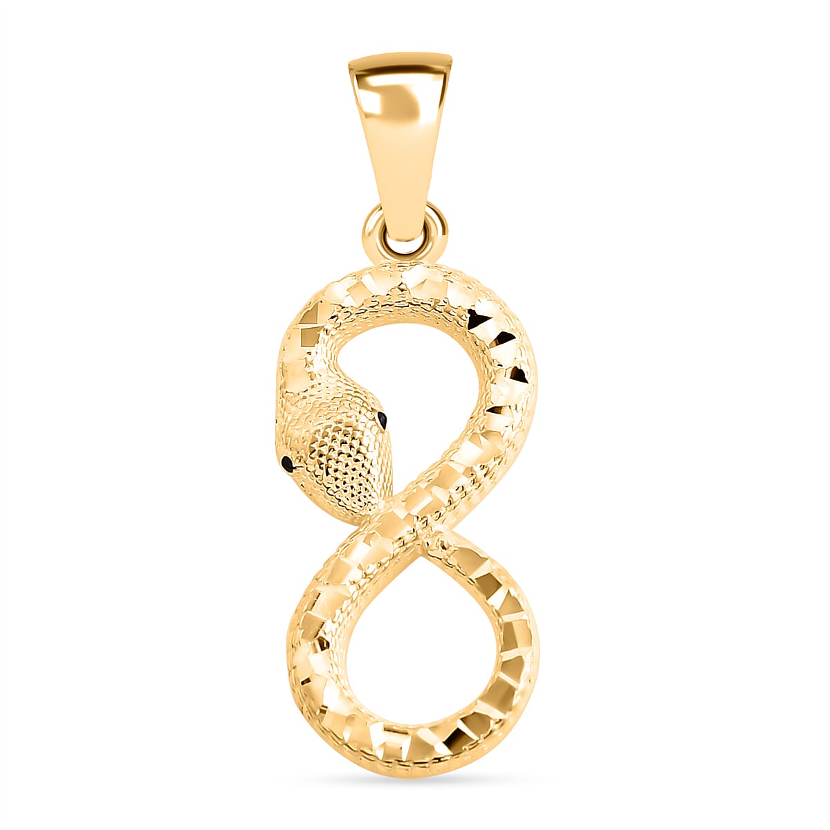 9K Yellow Gold Designer Serpentine Pendant 7855991 0