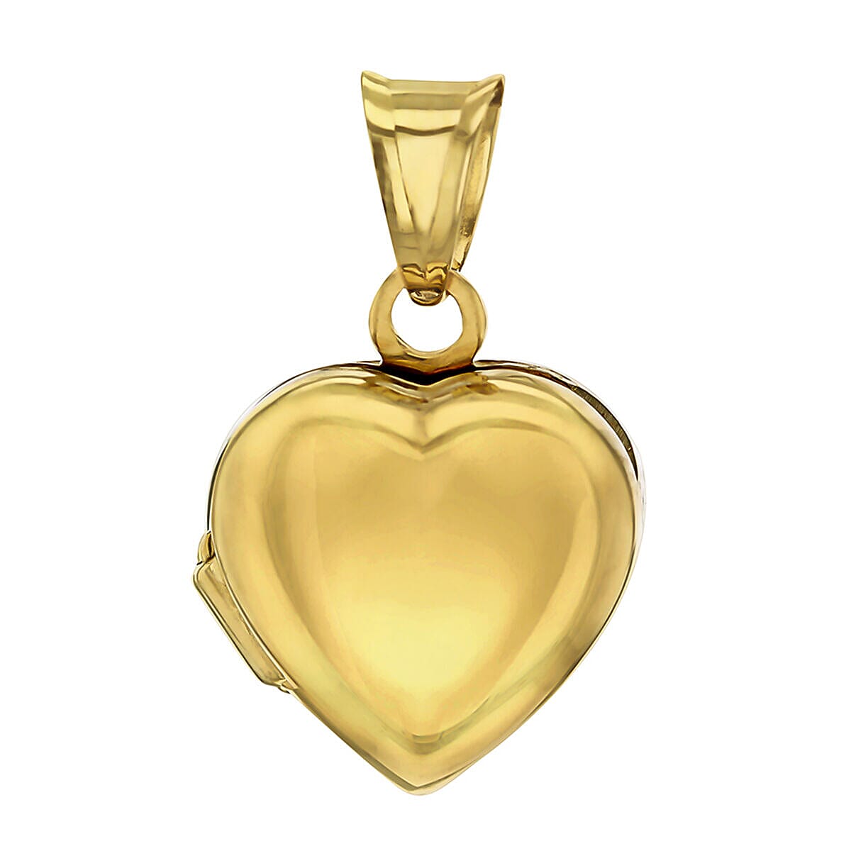 9K Yellow Gold 12.5mm x 20mm Plain Heart Locket 7343895 0