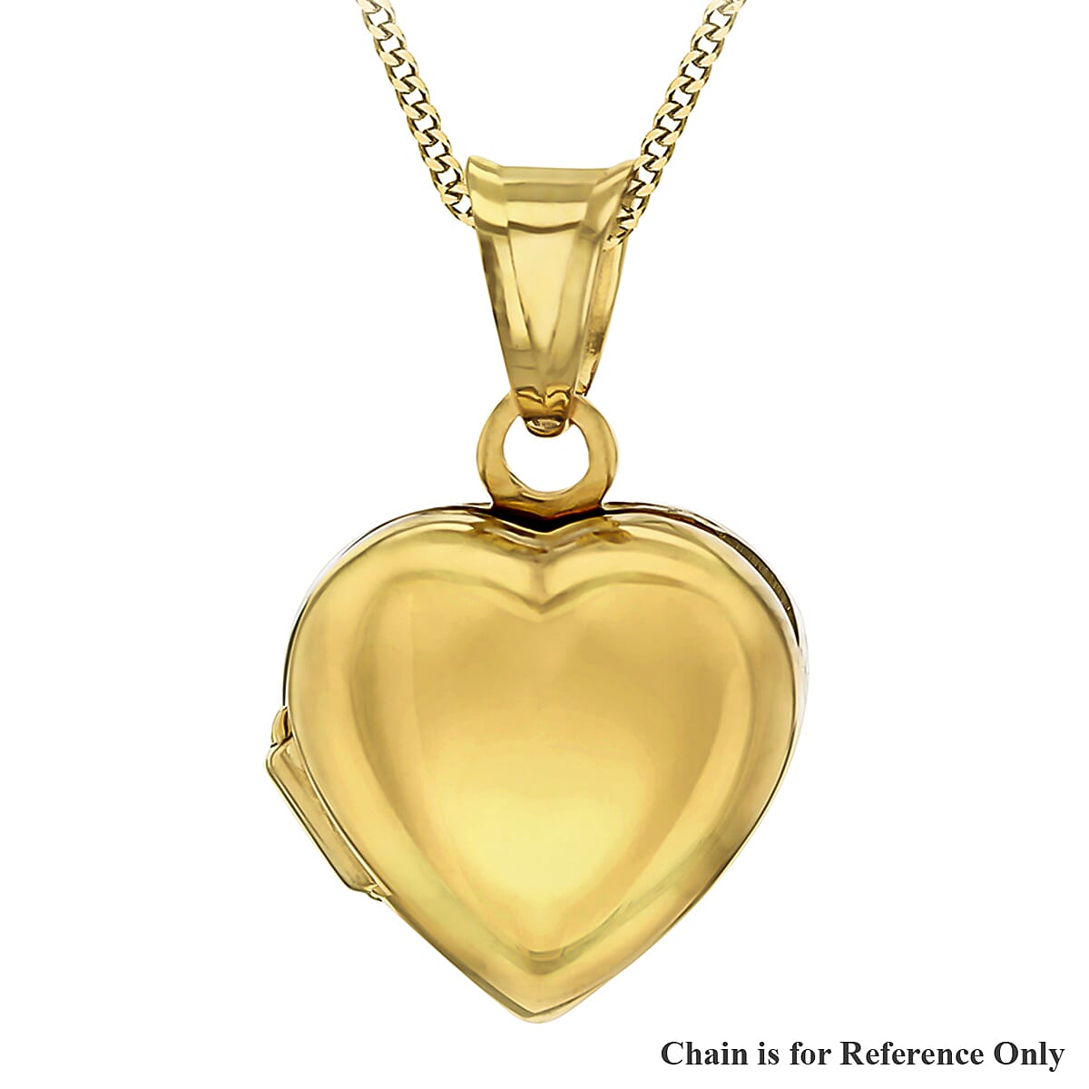9K Yellow Gold 12.5mm x 20mm Plain Heart Locket 7343895 1