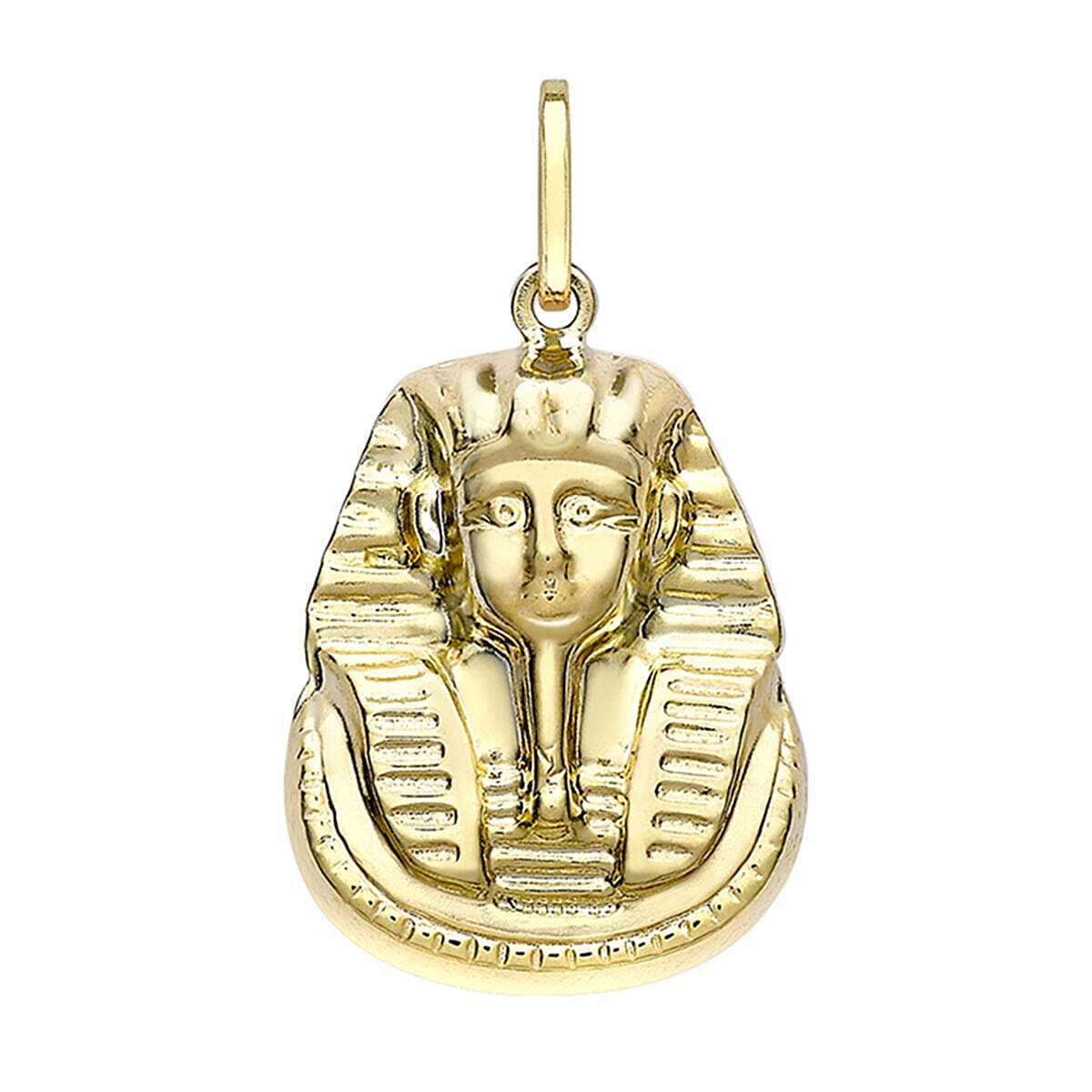 9K Yellow Gold 16.8mm x 29.5mm Tutankhamun Mask Pendant 7343904 0