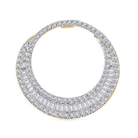 White Diamond Cluster Pendant in 9K Yellow Gold, SGL Certified V32384170 1