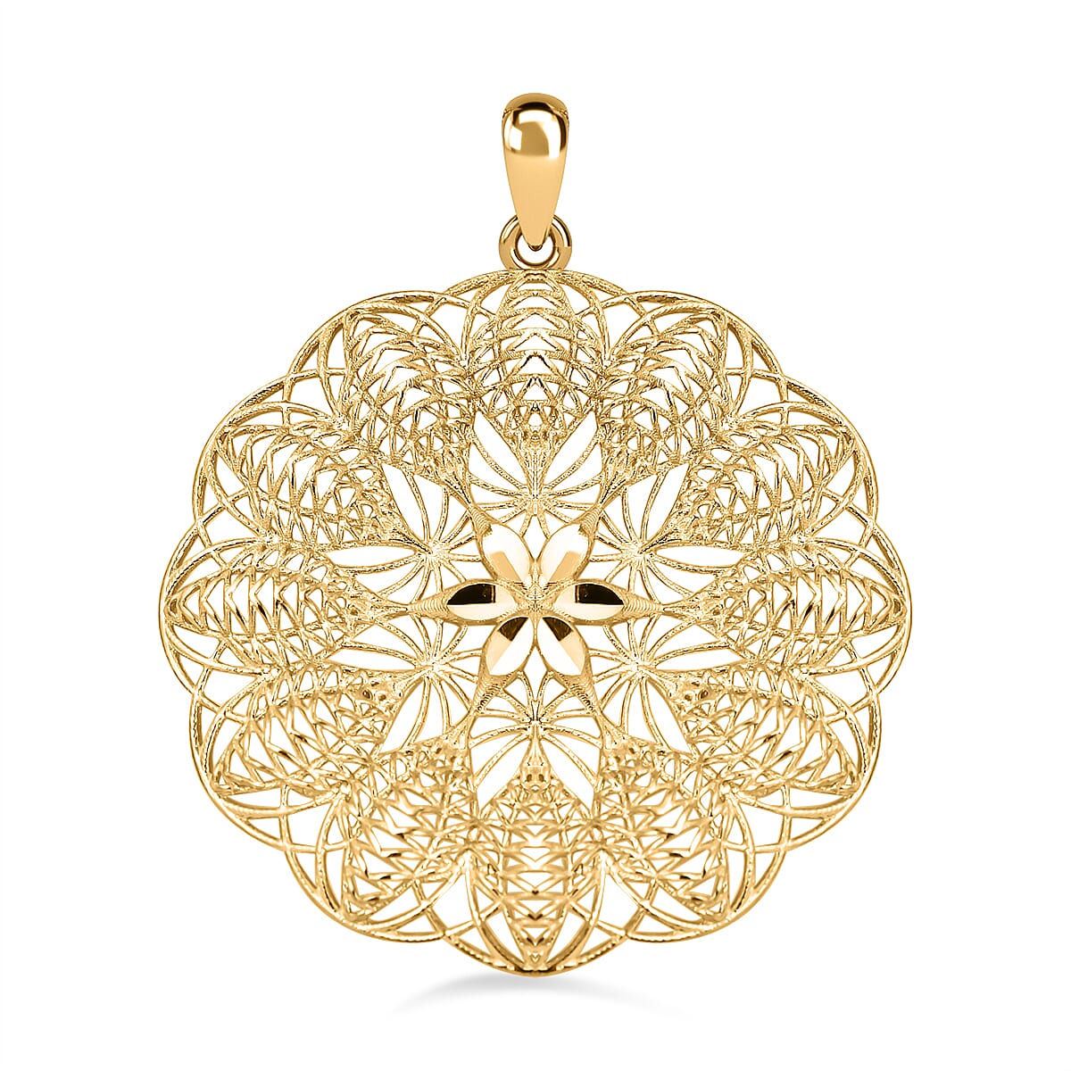 Filigree Floral Pendant in 9K Yellow Gold 7384150 0