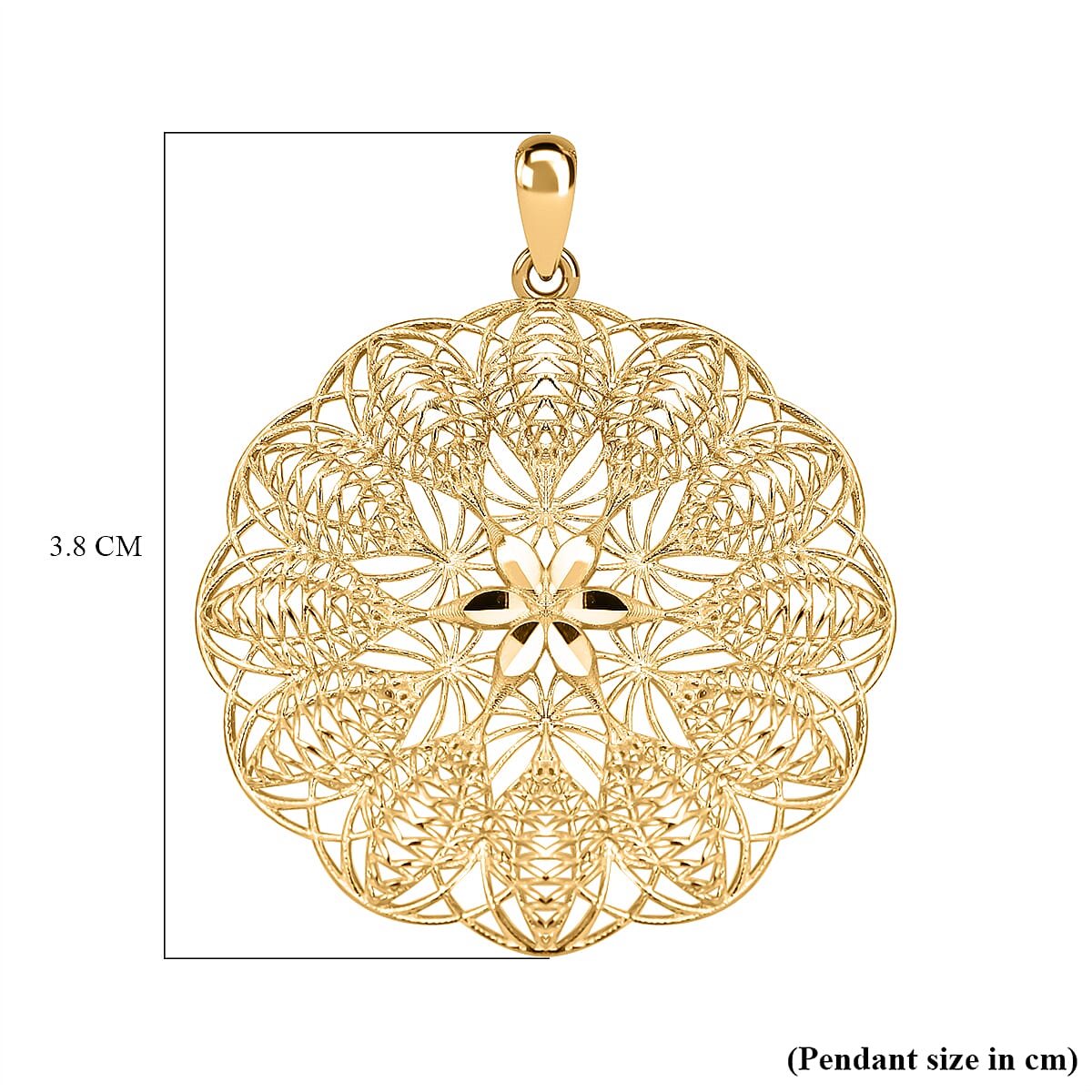 Filigree Floral Pendant in 9K Yellow Gold 7384150 5