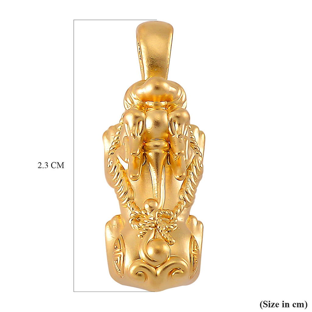 One Time Closeout Deal -  9K Yellow Gold Pixiu Pendant