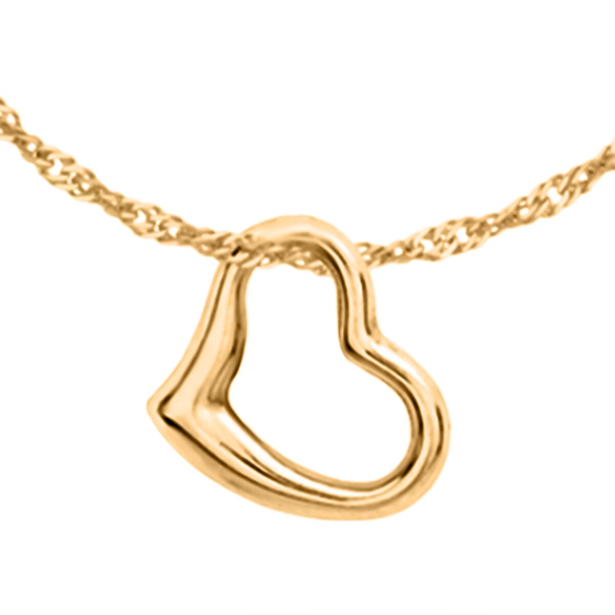 9K Yellow Gold Floating Heart Pendant 7986299 1