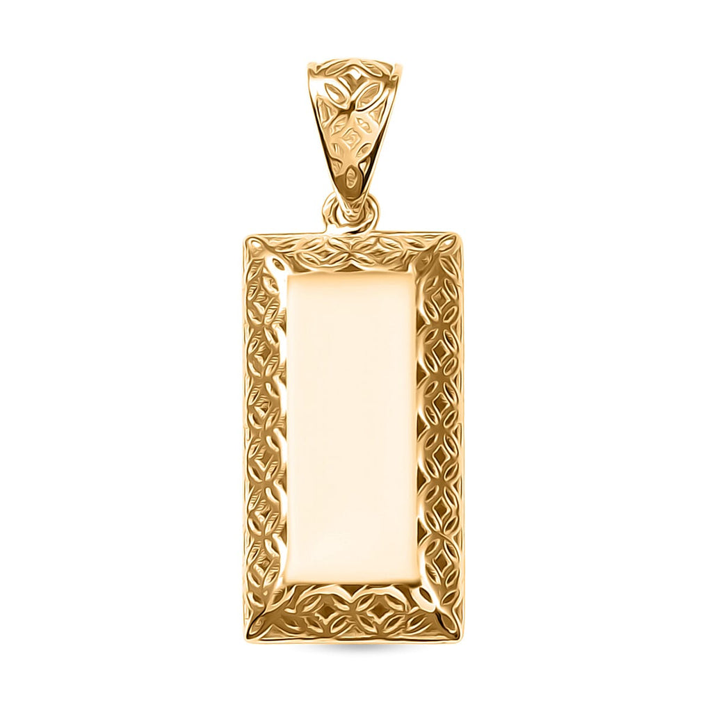9K Yellow Gold Bar Pendant
