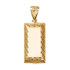 9K Yellow Gold Bar Pendant