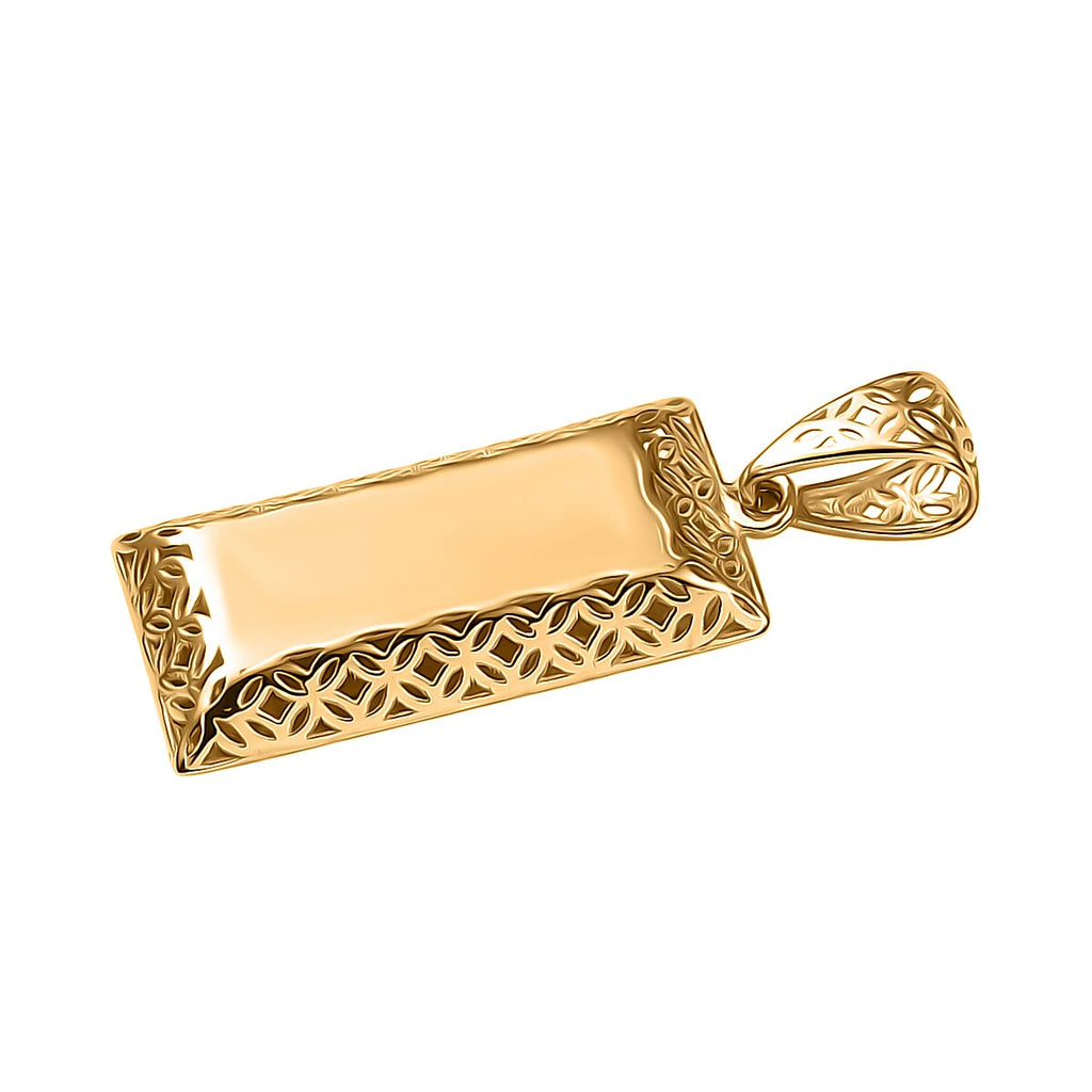 9K Yellow Gold Bar Pendant