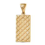 9K Yellow Gold Bar Pendant