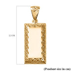 9K Yellow Gold Bar Pendant