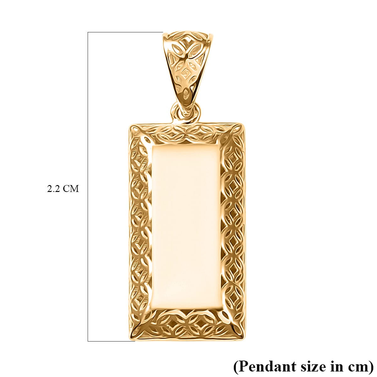 9K Yellow Gold Bar Pendant 8085943 6